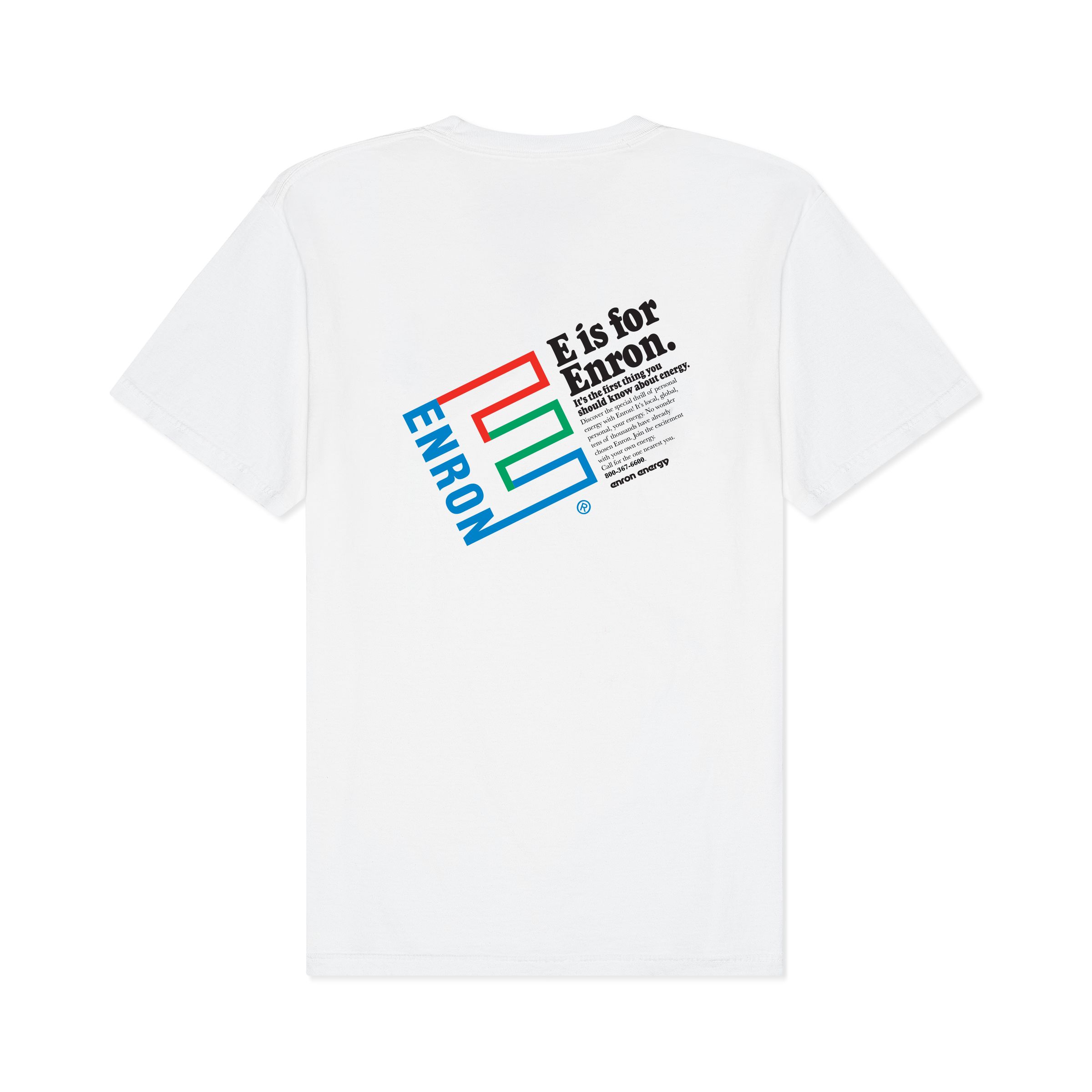 E is for Enron Tee - White