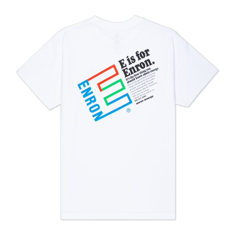 E is for Enron Tee - White