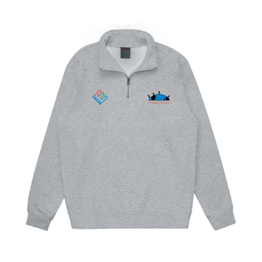 Leader of Web4 Quarter Zip  - Ash Grey