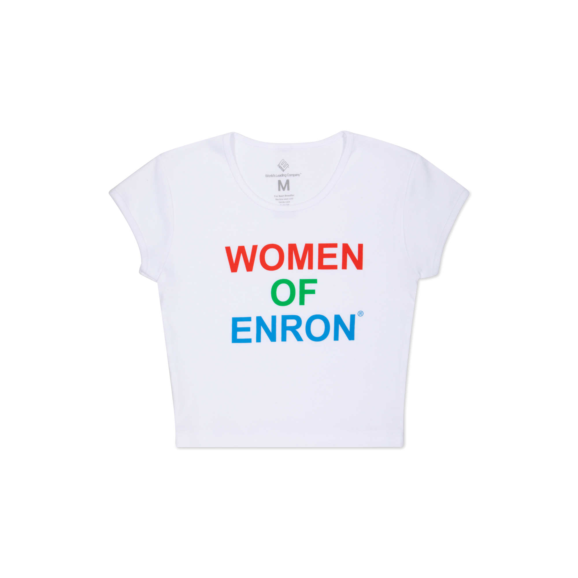 Women of Enron Cropped Tee - White