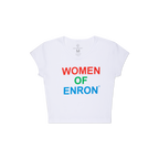Women of Enron Cropped Tee - White